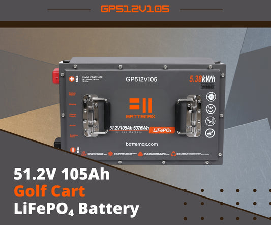 51.2V 105Ah LiFePO4 Lithium Golf Cart Battery