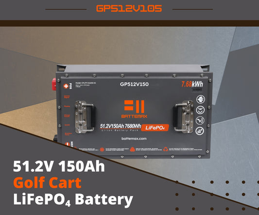 51.2V 150Ah LiFePO4 Lithium Golf Cart Battery