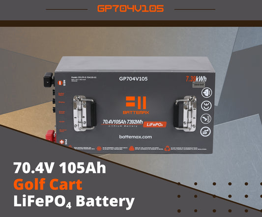 70.4V 105Ah LiFePO4 Lithium Golf Cart Battery